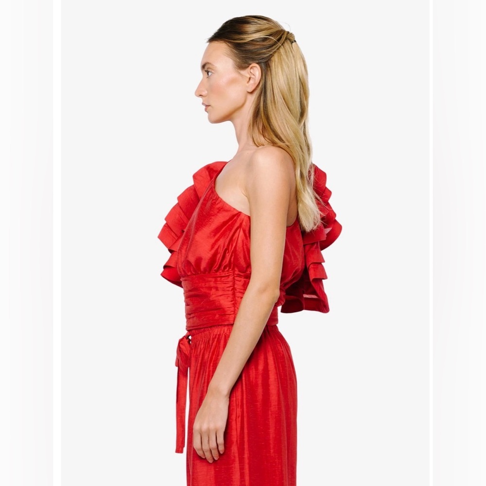 Risa One Shoulder Ruffle Top - Picture 3 of 8